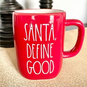 New Rae Dunn SANTA, DEFINE GOOD Ceramic Mug